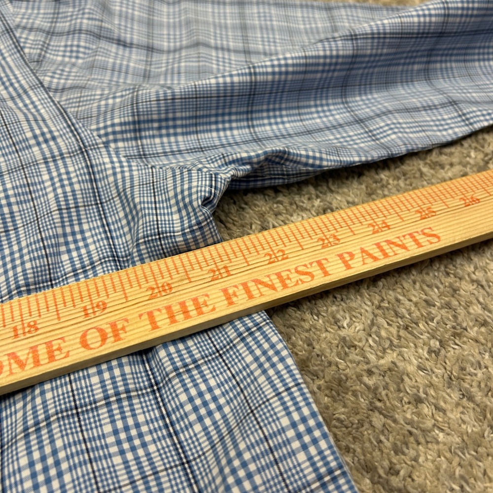 UNTUCKit Button Down Shirt Durbanville WF Large Blue Plaid Wrinkle Free - Picture 4 of 9